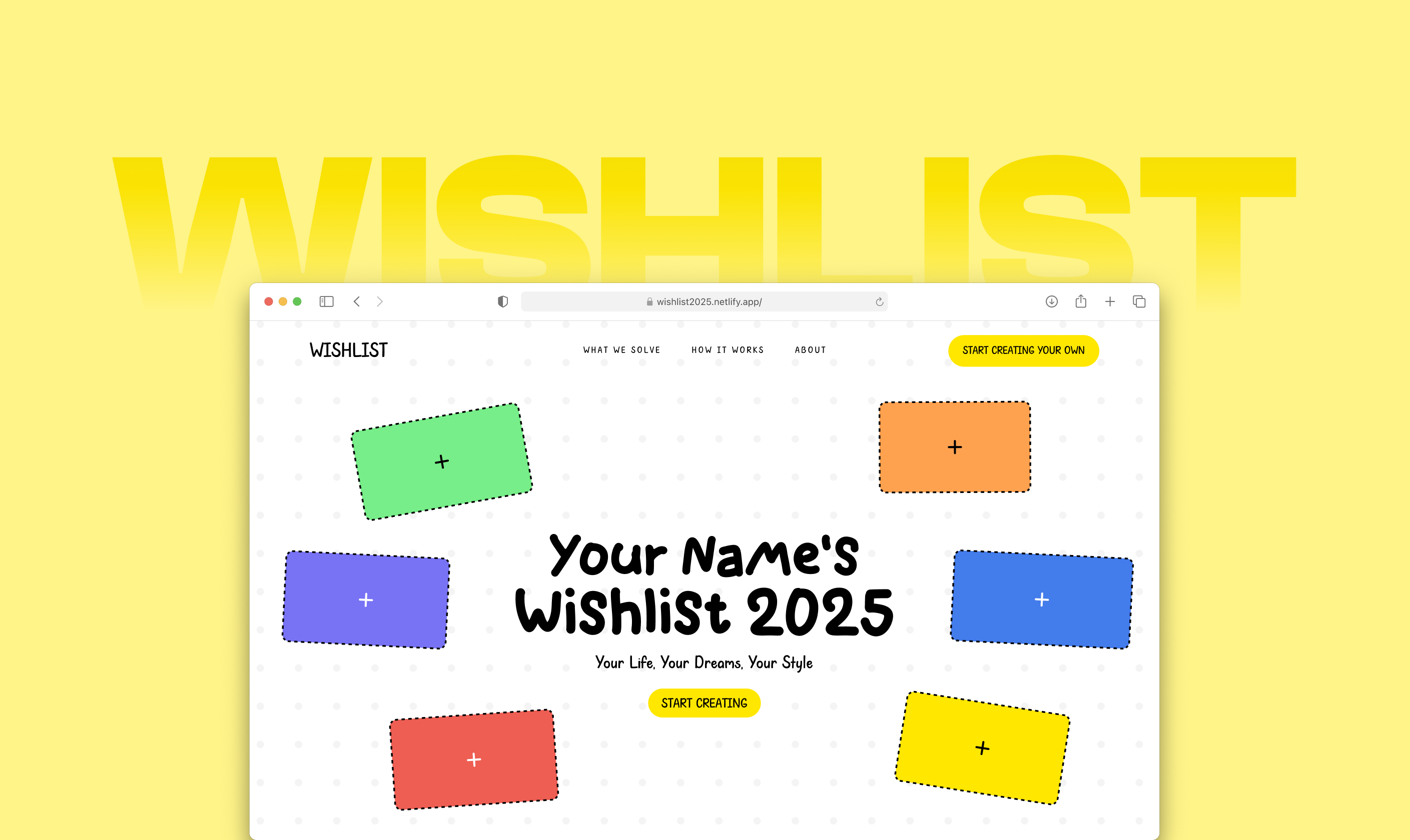 Wishlist'25 - UX Case Study project thumbnail
