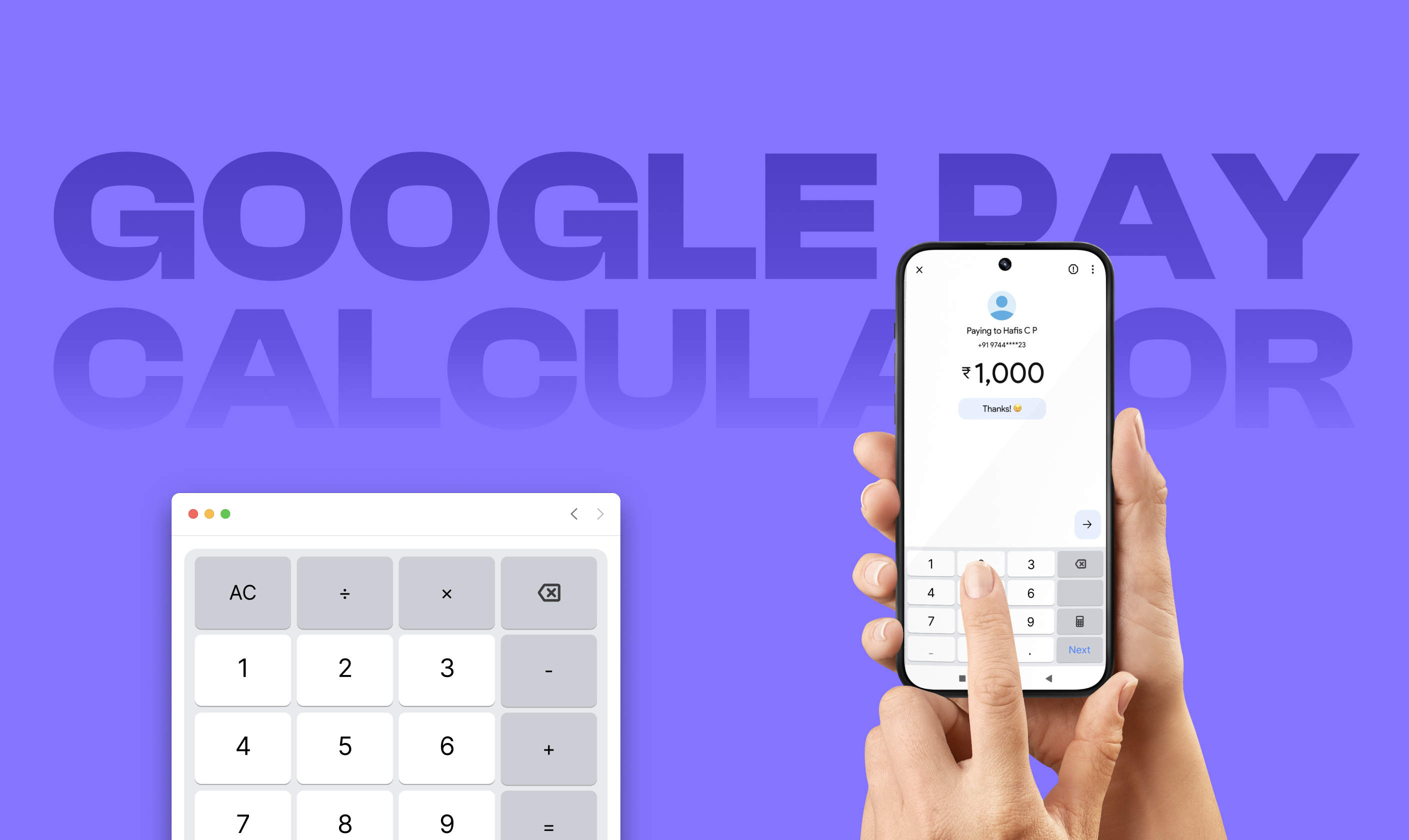 Calculator in Gpay - UX Case Study project thumbnail